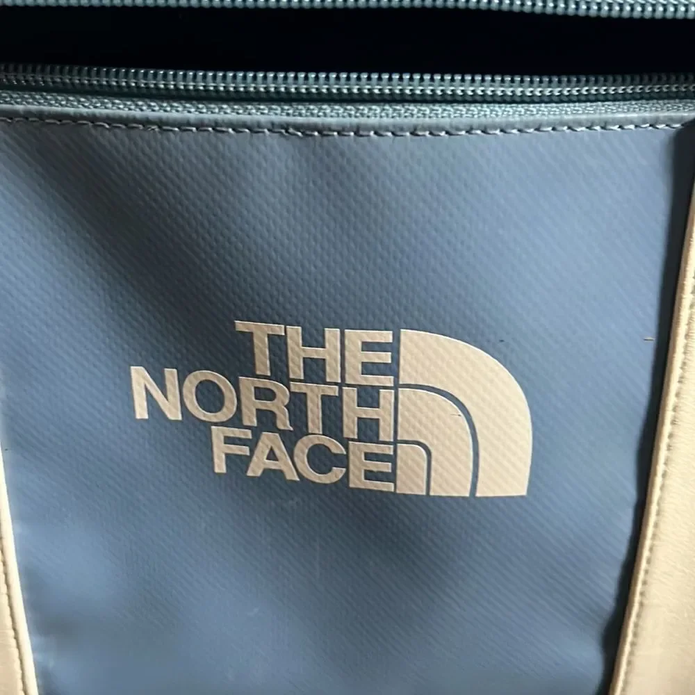 Very Rare Vintage 90s The North Face Weekend Bag light blue with ivory accents
